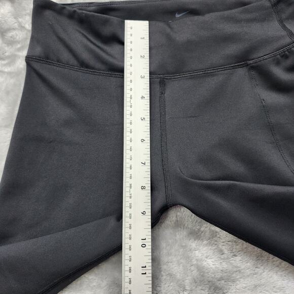 Nike Leggings Womens S Black Mesh Panels Mid-Rise Fast Running Workout Pockets - Picture 11 of 14